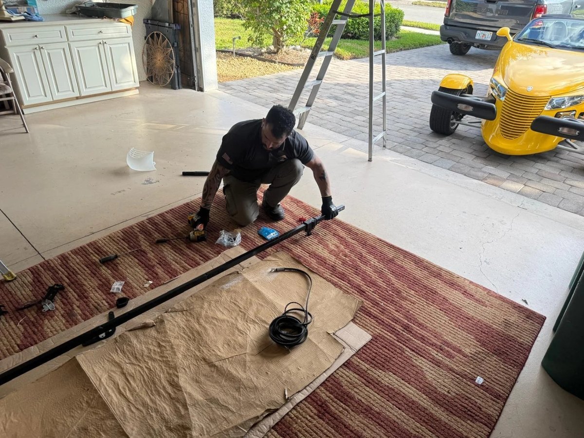 A Hamilton of Shoreline technician on a job in Mountain View